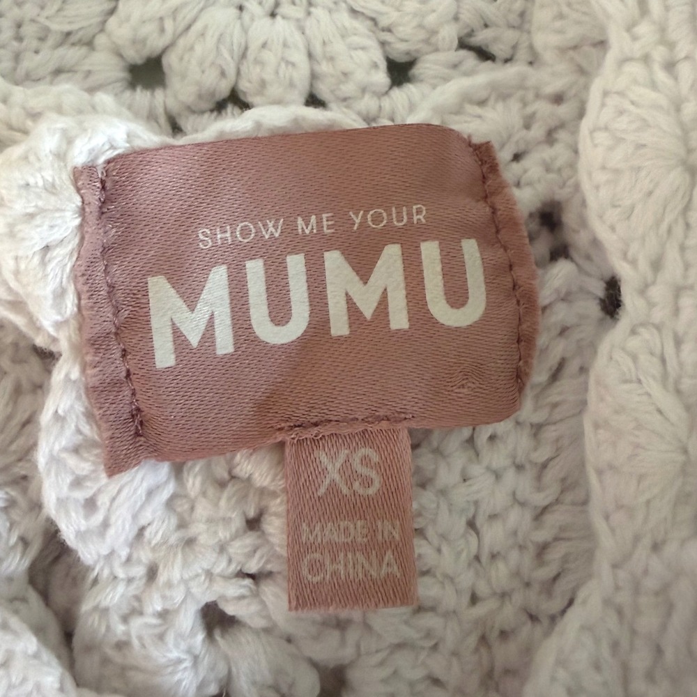 Show Me Your Mumu Laguna Top White Daisy Crochet Cotton Boho Crop XS Festival - Picture 5 of 8